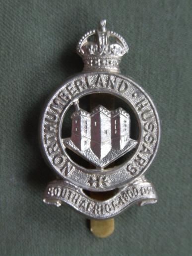 British Army The Northumberland Hussars King's Crown Cap Badge