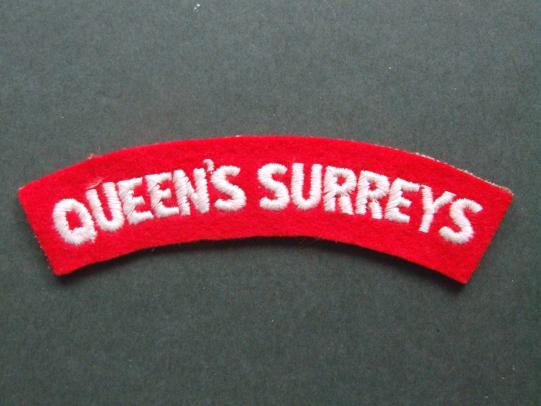 British Army The Queen's Royal Regiment (West Surrey) Shoulder Title