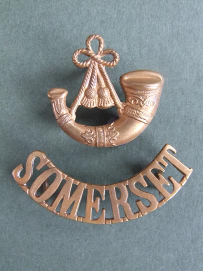 British Army The Somerset Light Infantry Shoulder Title & Bugle