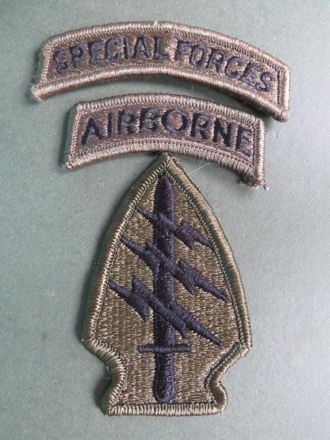 USA Army Special Forces Patch and Airborne & Special Forces Tabs