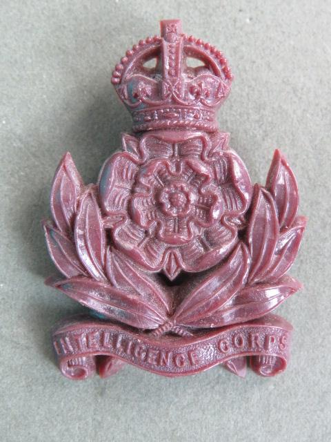 British Army WW2 Plastic Intelligence Corps Cap Badge
