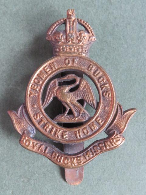 British Army Pre 1953 The Royal Buckinghamshire Hussars Cap Badge