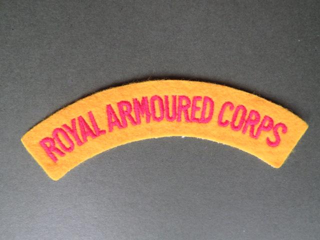 British Army Late WW2 / 1950's Royal Armoured Corps Shoulder Title