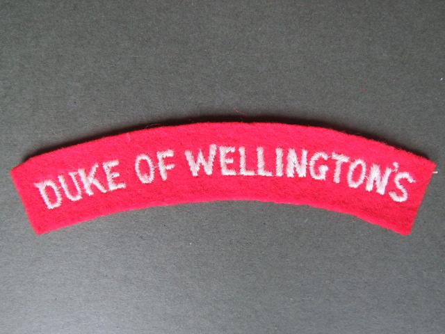 British Army WW2 The Duke of Wellington (West Riding) Regiment Shoulder Title