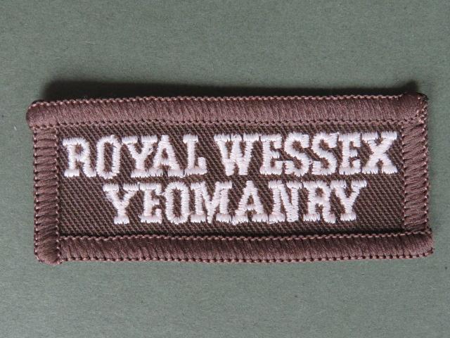 British Army Royal Wessex Yeomanry Shoulder Title