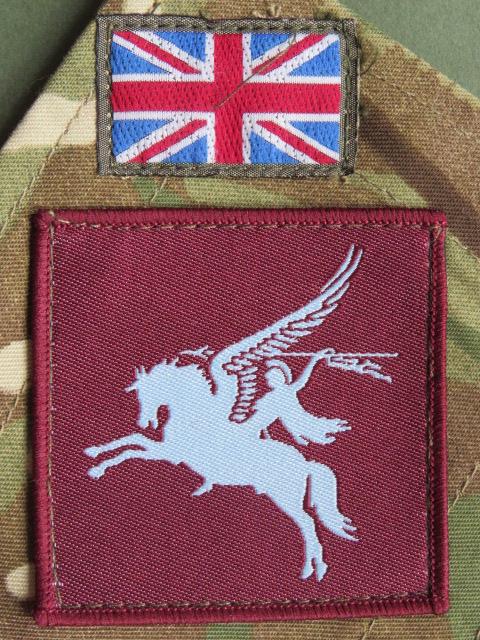 British Army 16 Air Assault Brigade TRF and Union Flag on MTP Blanking Plate