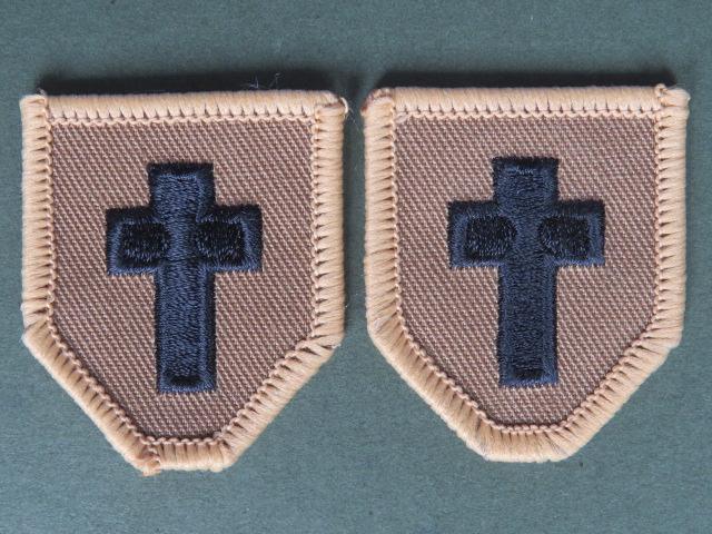 British Army Royal Army Chaplain's Department Combat Dress Collar Badges
