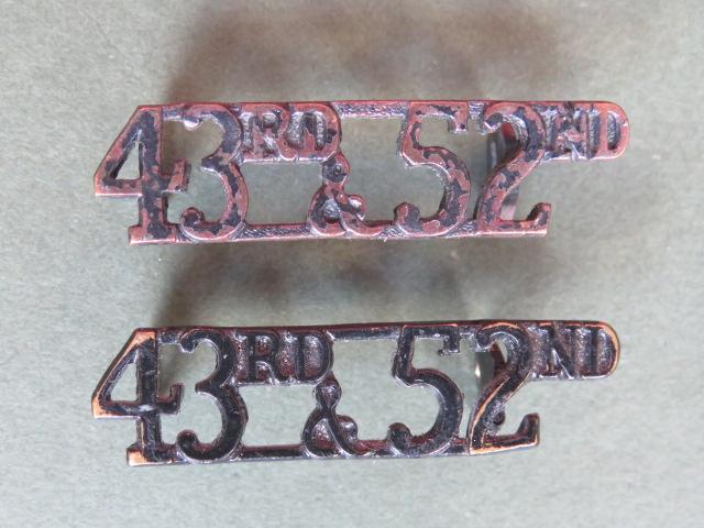 British Army The Oxfordshire and Buckinghamshire Light Infantry Shoulder Titles