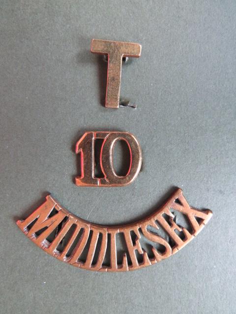 British Army 10th Middlesex Regiment (T 10 MIDDLESEX) Shoulder Title
