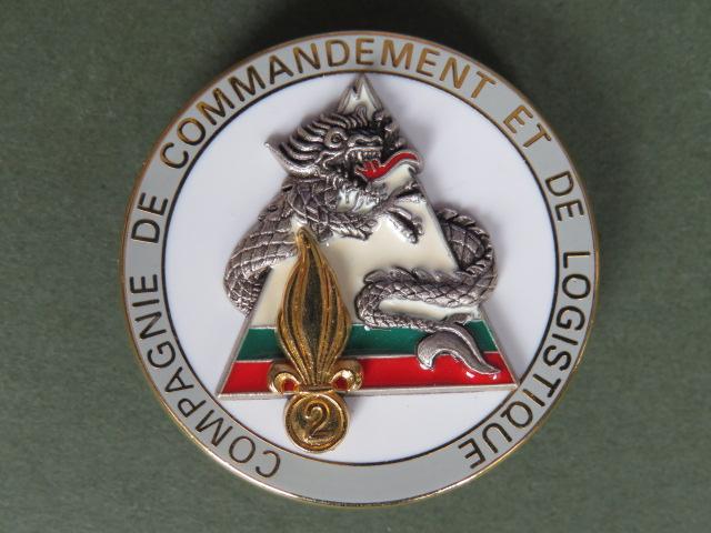 France Foreign Legion 2 R.E.G. HQ & Logistics Company (Compagnie de Commandement et de Logistique, CCL) Pocket Crest