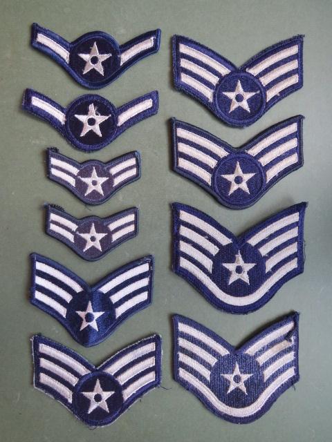 USA Air Force 5 Pairs of Rank Chevrons