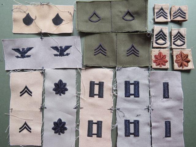 USA Army & Air Force Officers and NCO's Rank Badges