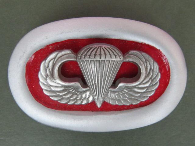 USA Army Basic Parachute Wings on 503rd Parachute Infantry Regiment Metal Oval