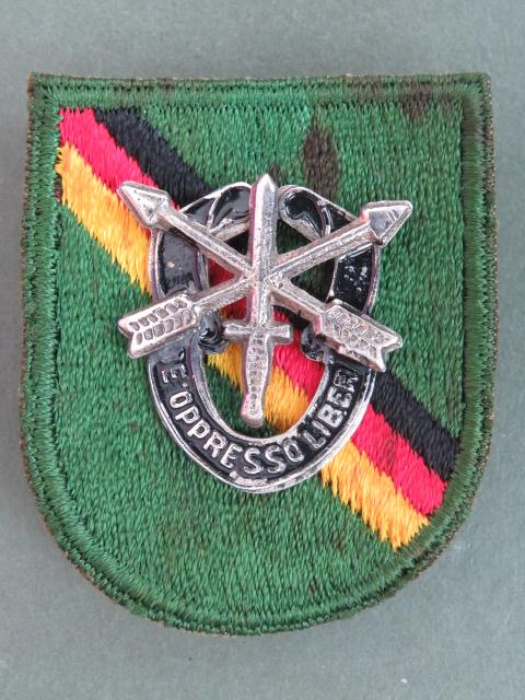 USA Army Special Forces Detachment Europe Beret Flash & Distinctive Insignia Badge