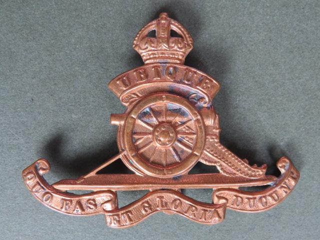 British Army WW1 Economy Royal Artillery Cap Badge