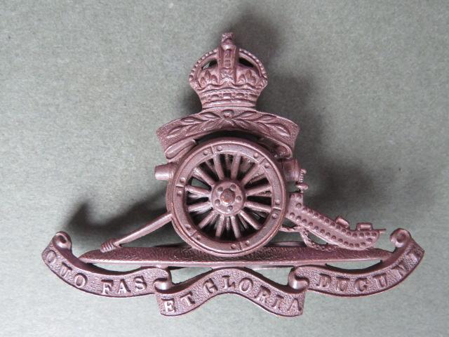 British Army The Royal Artillery Territorial Force Officers' Service Dress Cap Badge