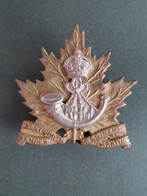 Canada Army WW2 The Royal Hamilton Light Infantry (Wentworth Regiment) Cap Badge