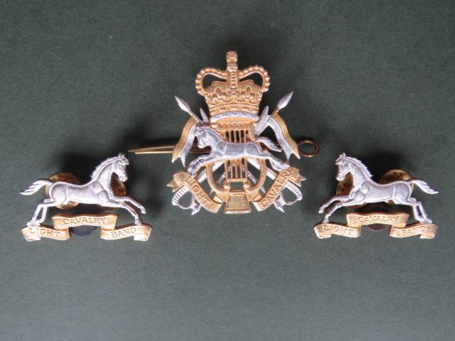 British Army The Light Cavalry Band Cap Badge & Collar Badges