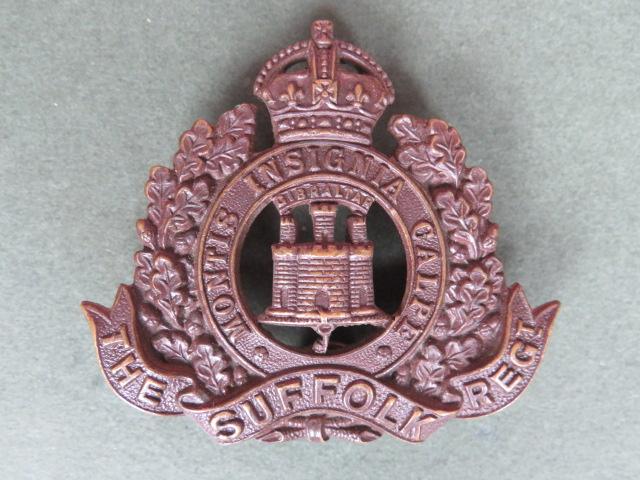 British Army The Suffolk Regiment Pre 1953 Officers' Service Dress Collar Badge