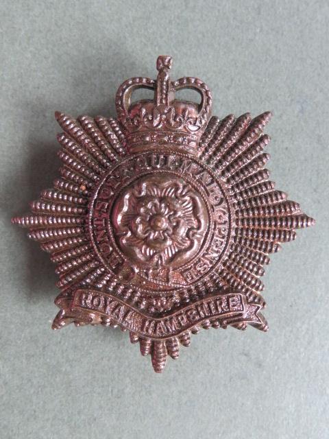 British Army Royal Hampshire Regiment Officers' Service Dress Cap Badge