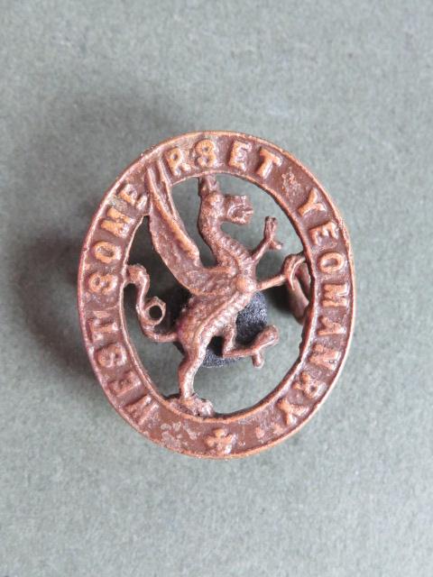 British Army The Somerset Yeomanry Officers' Service Dress Collar Badge