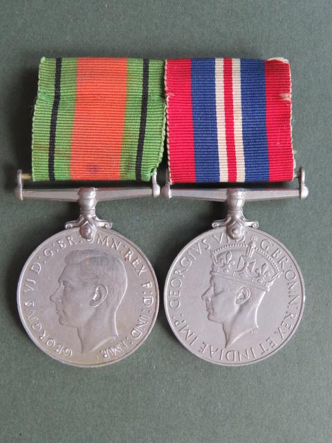 British WW2 Defence and War Medal Pair