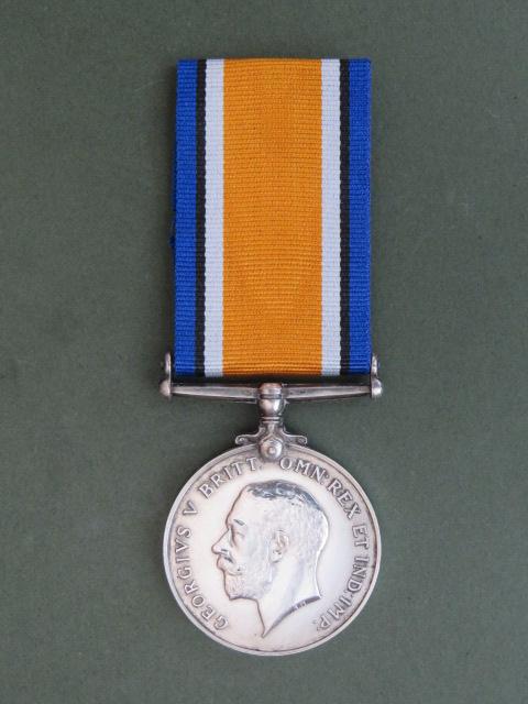 British WW1 War Medal 3046 PTE L. EVANS CHES. R.