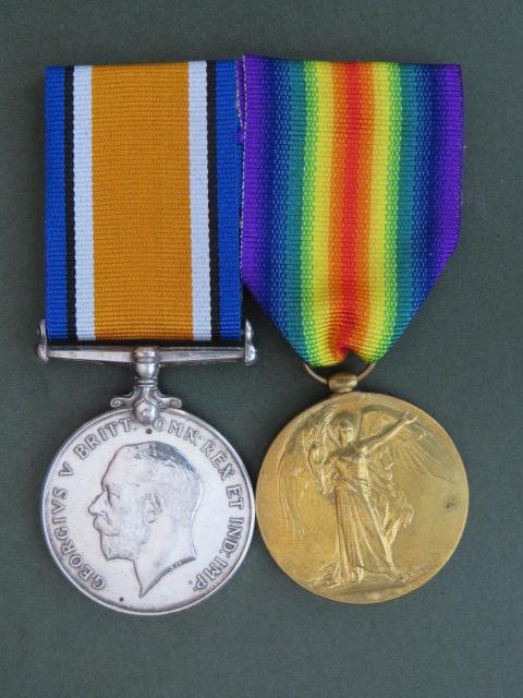 British WW1 War & Victory Medal Pair CPL S. S. WHITTFIELD 9TH  S. A. I.