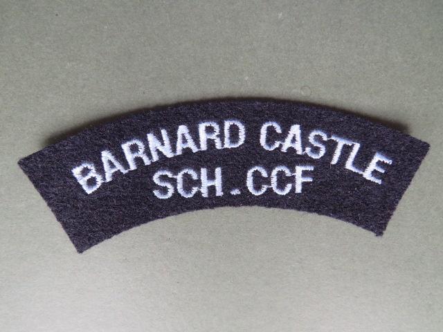 British Army Barnard Castle School C.C.F. (Combined Cadet Force) Shoulder Title