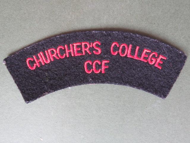 British Army Churcher's College C.C.F. (Combined Cadet Force) (Naval Section) Shoulder Title