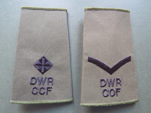 British Army The Duke of Wellington's Regiment C.C.F. (Combined Cadet Force) Rank Slides