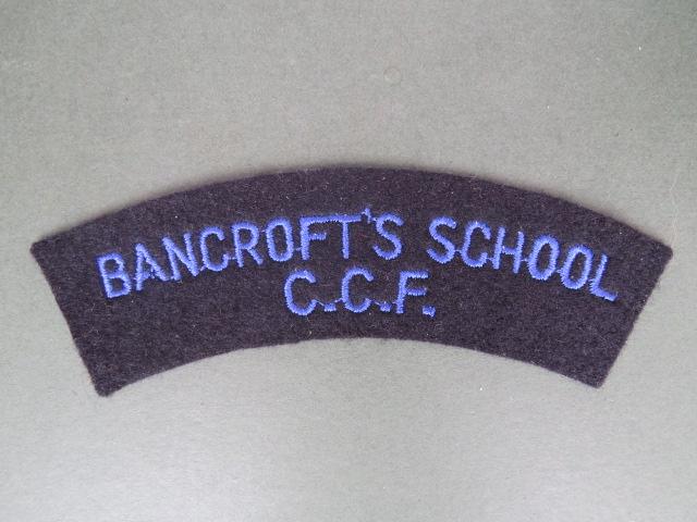 British Army Bancroft's School C.C.F. (Combined Cadet Force) Shoulder Title