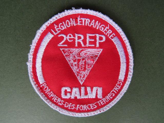 France Foreign Legion 2nd R.E.P. CALVI Pompiers Des Forces Terrestres (Fire Fighters) Shoulder Patch