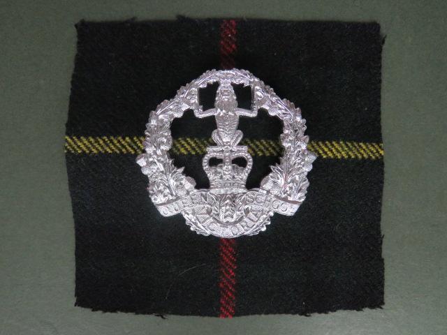 British Army Queen Victoria School, Dunblane Cap Badge & Backing