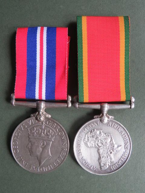 British / South Africa WW2 War Medal 1939-1945 and Africa Service Medal