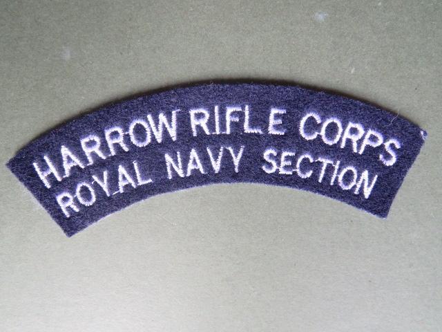 British Army Harrow Rifle Corps C.C.F. (Combined Cadet Force) (Royal Navy Section) Shoulder Title