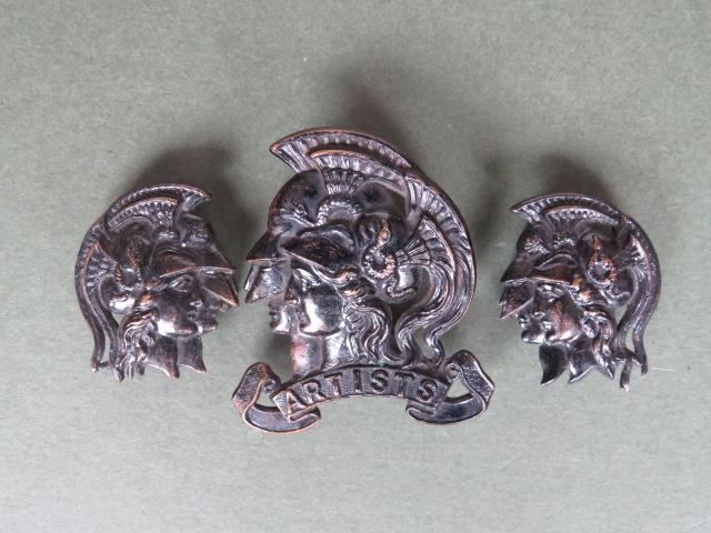 British Army 28th (County of London) Battalion, The London Regiment (Artists Rifles) Other Ranks Cap & Collar Badges