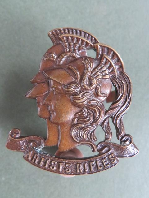 British Army 28th (County of London) Battalion, The London Regiment (Artists Rifles) Officers' Service Dress Cap Badge