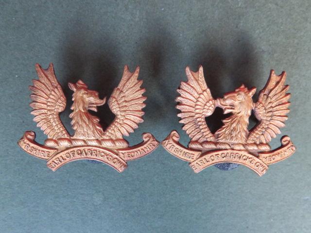 British Army The Ayrshire (Earl of Carrick's Own) Yeomanry Collar Badge