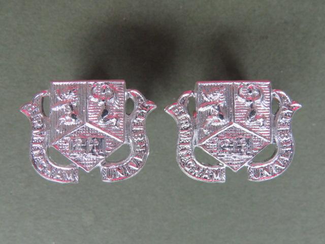 British Army Birmingham University U.O.T.C. Collar Badges