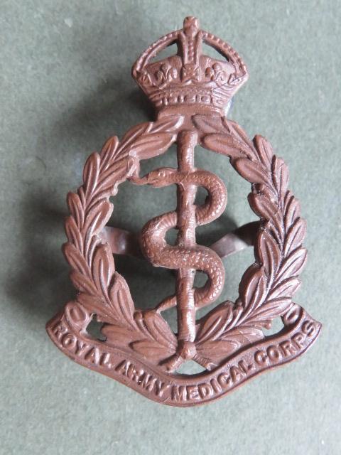 British Army WW1 Period Royal Army Medical Corps Officer's Service Dress Cap Badge