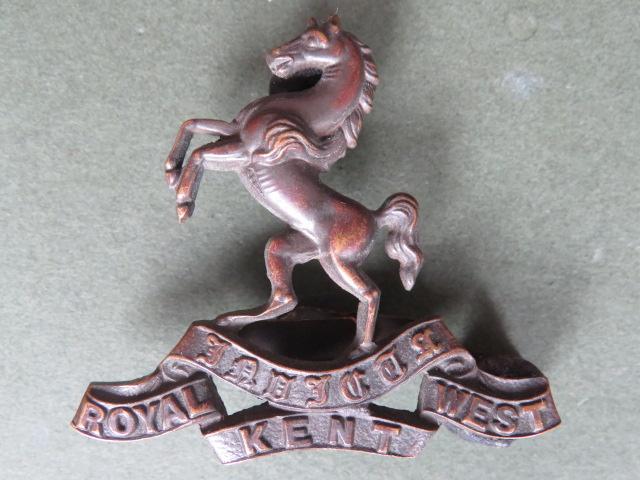 British Army The Royal West Kent Regiment Officer's Service Dress Cap Badge