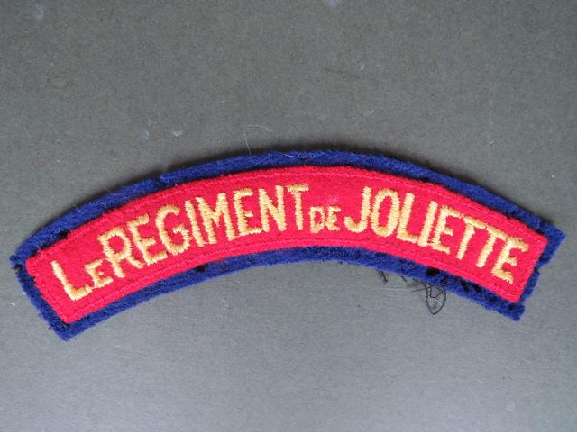 Canada Army Post WW2 Le Regiment De Joliette Shoulder Title