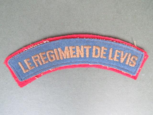 Canada Army Post WW2 First Pattern Le Regiment De Levis Shoulder Title