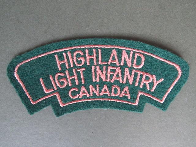 Canada Army Post WW2 Highland Light Infantry Shoulder Title