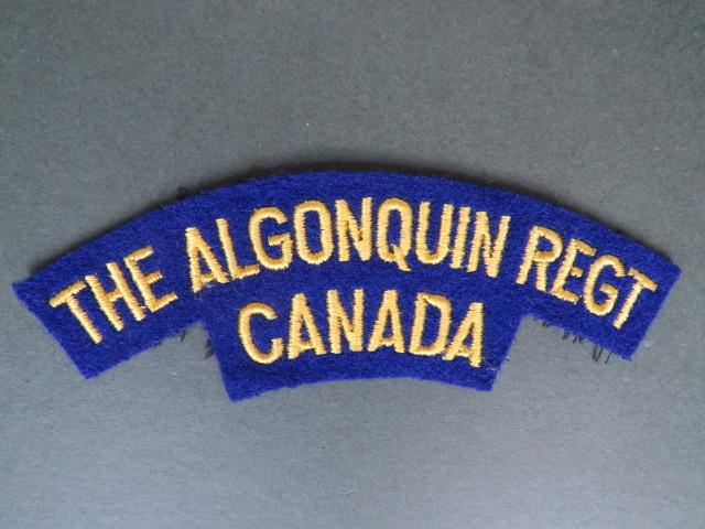 Canada Army Post WW2 The Algonquin Regiment Shoulder Title