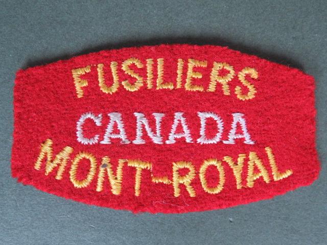 Canada Army WW2 The Les-Fusiliers Mont-Royal Shoulder Title