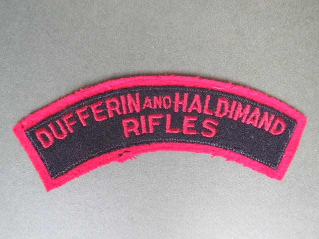 Canada Army WW2 The Dufferin and Haldimand Rifles Shoulder Title