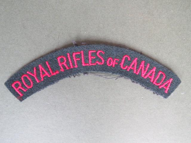 Canada Army Post WW2 The Royal Rifles of Canada Shoulder Title