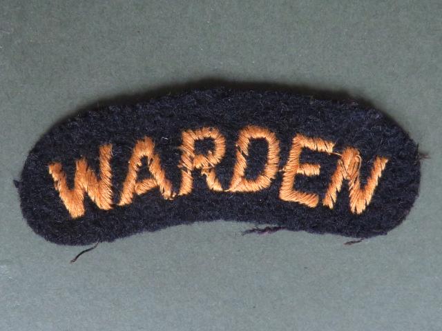 British Civil Defence ARP Warden Shoulder Title